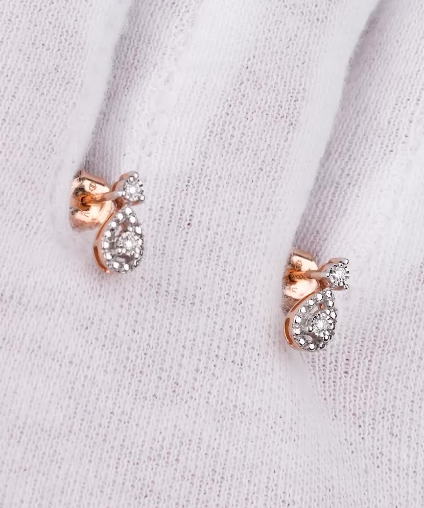 Золотые серьги с бриллиантами