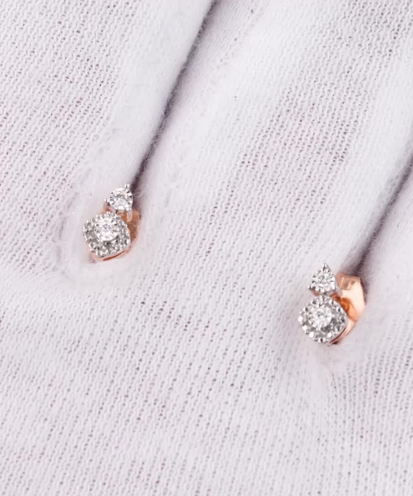 Золотые серьги с бриллиантами