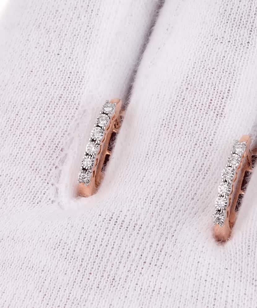 Золотые серьги с бриллиантами Золотые серьги с бриллиантами