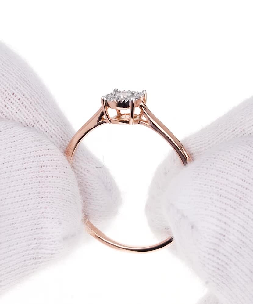 Золотое кольцо с бриллиантами