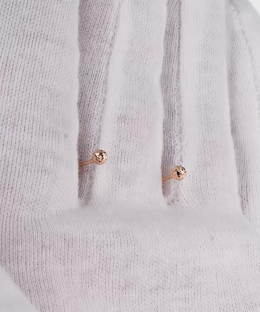 Engraved Gold Earrings  3mm Engraved Gold Earrings  3mm