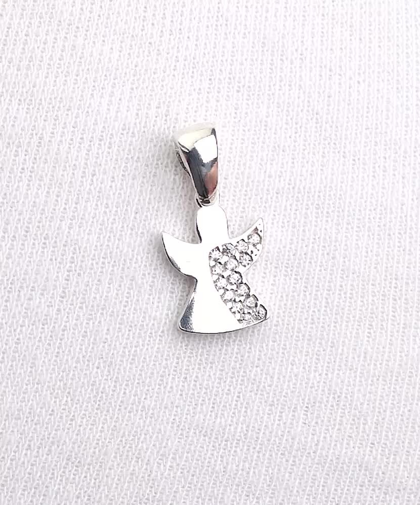 Sterling silver pendant with zirconium "angel" Sterling silver pendant with zirconium "angel"