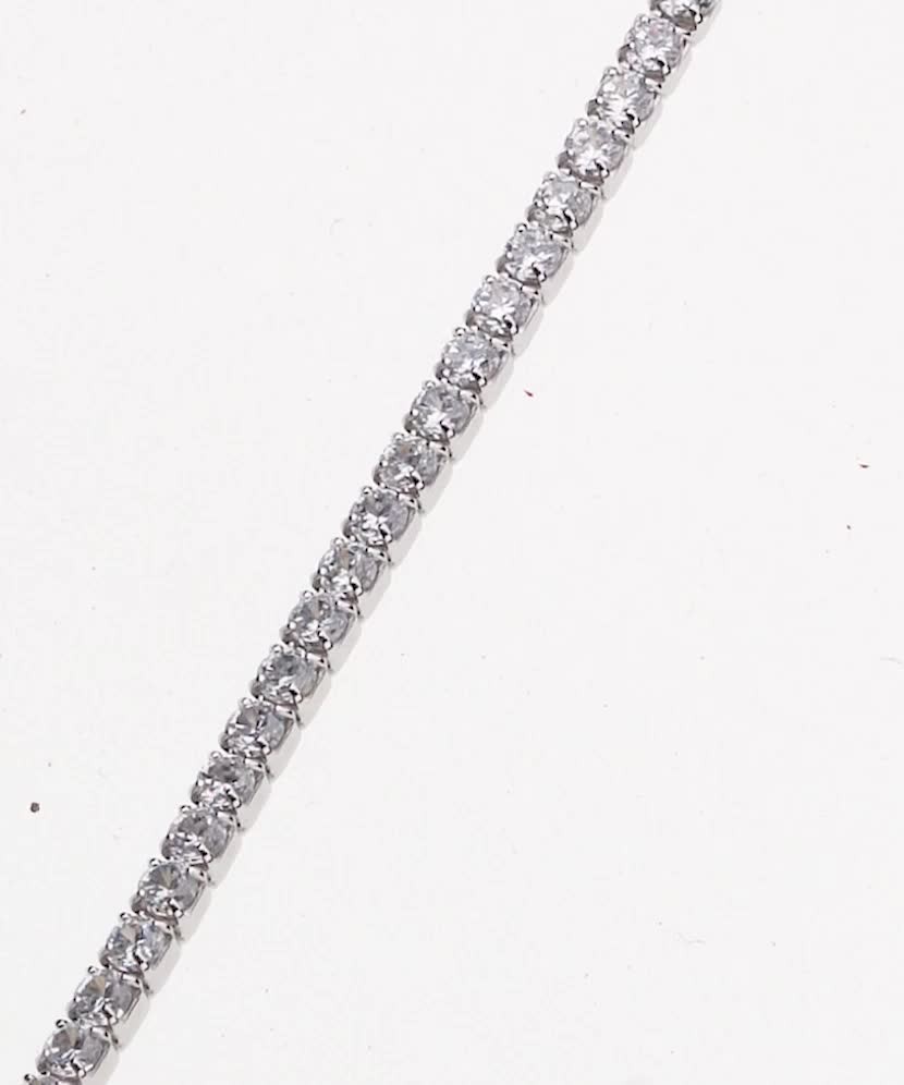 Серебряный браслет с цирконами