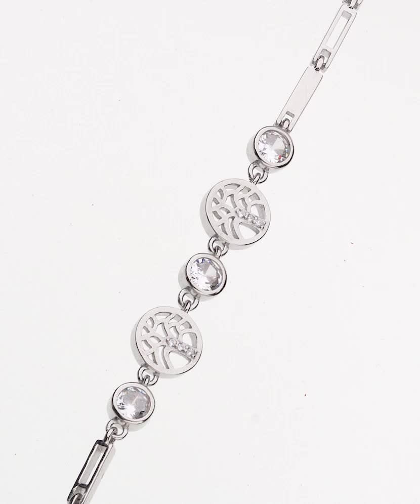 Sterling Silver bracelet with zircons
