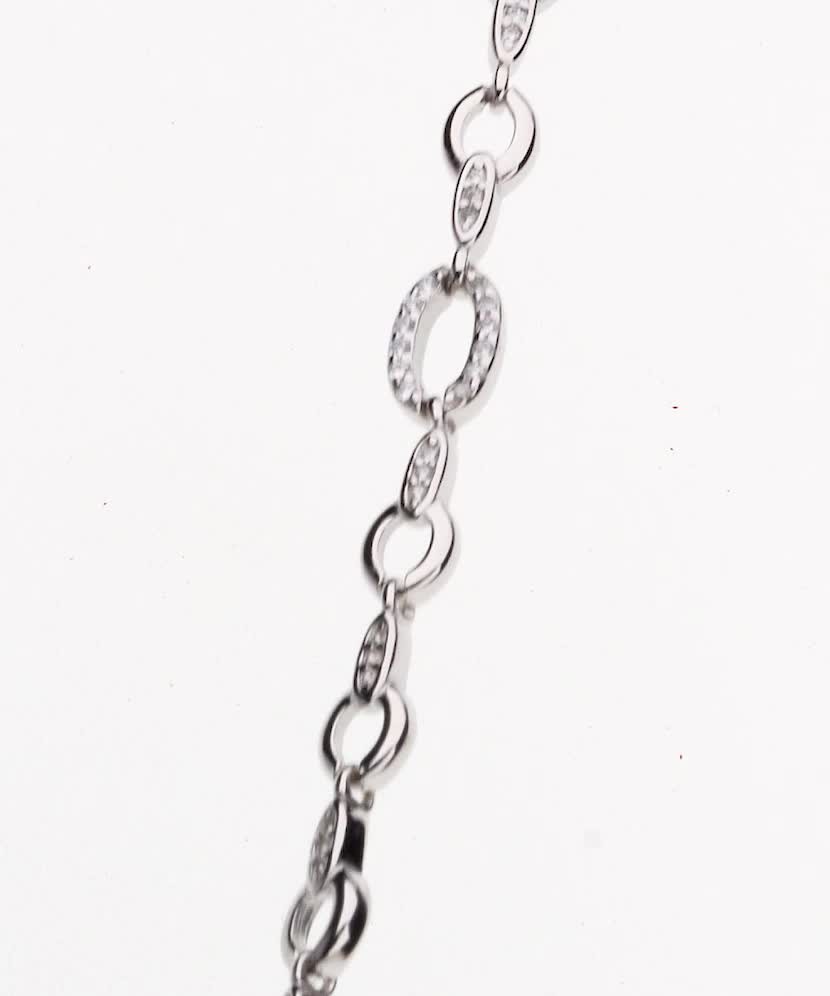 Серебряный браслет с цирконами