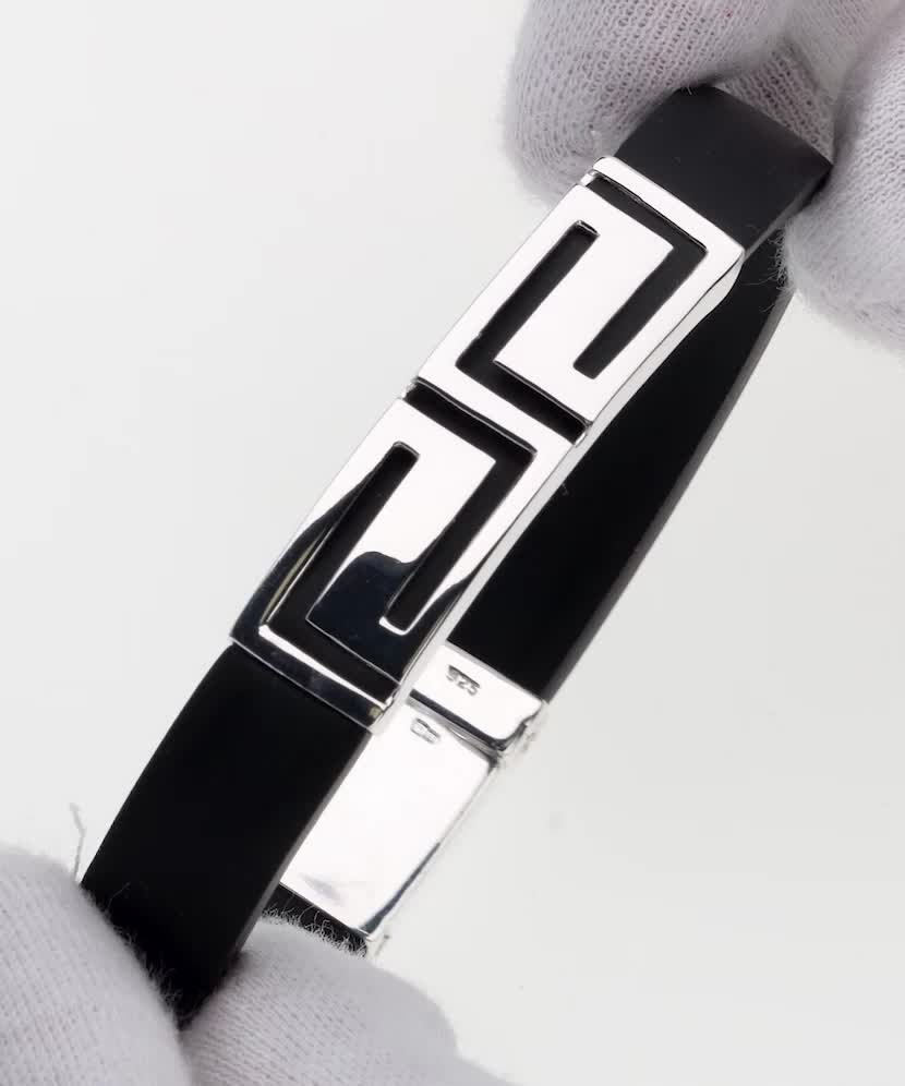 Rubber bracelet with silver Rubber bracelet with silver