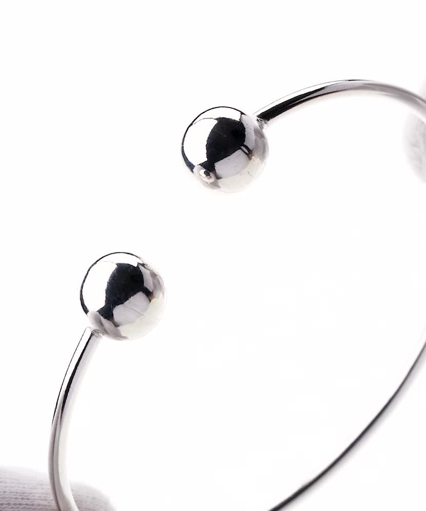 Sterling silver hard bracelet