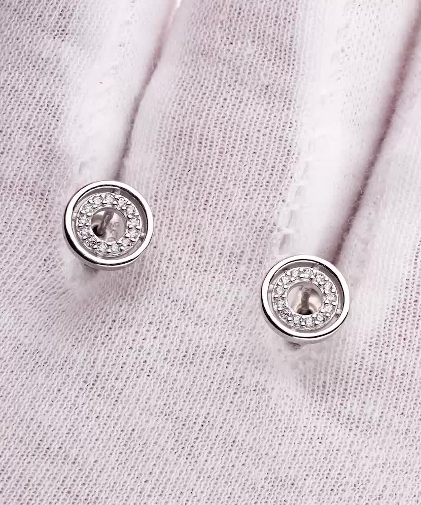 Sterling silver earrings with zircons