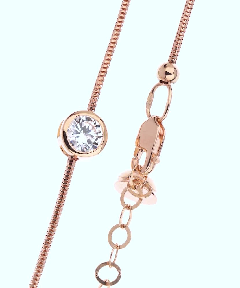 Gold bracelet with zircons Gold bracelet with zircons