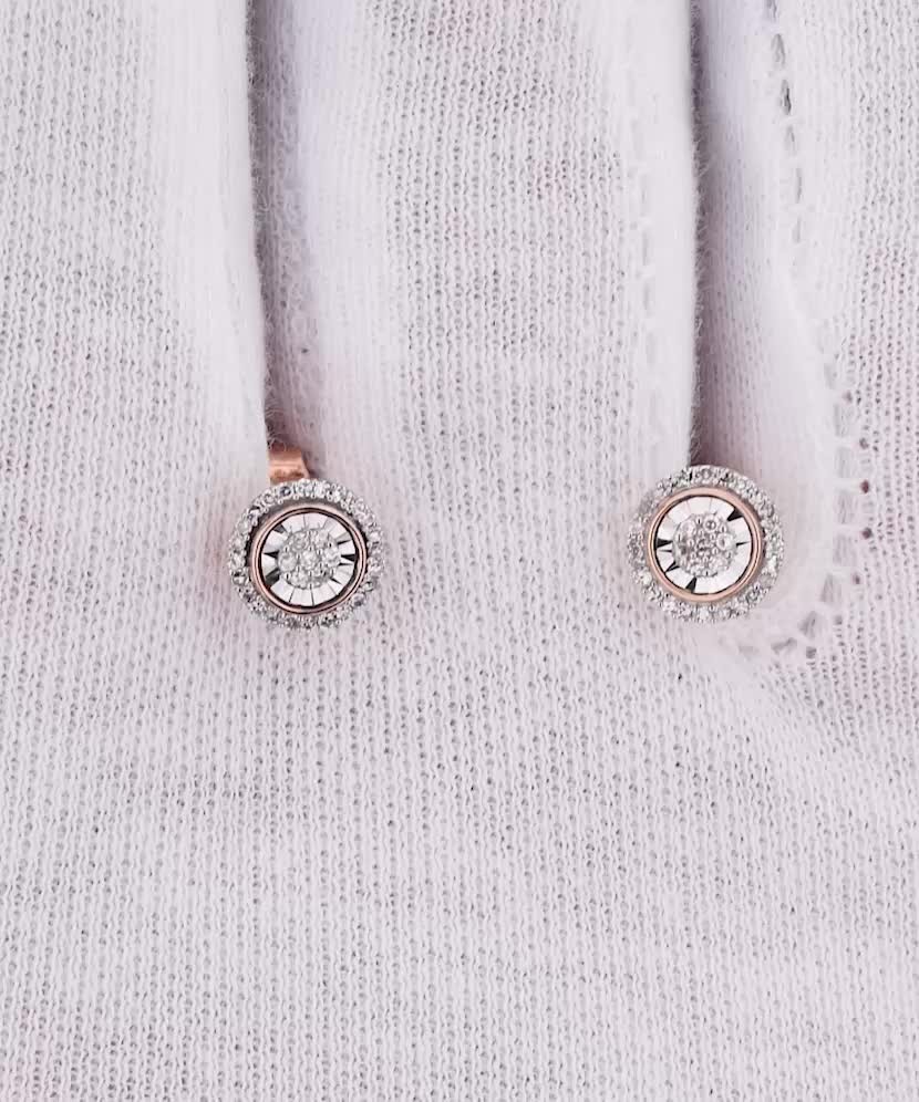 Серьги из белого золота с бриллиантами