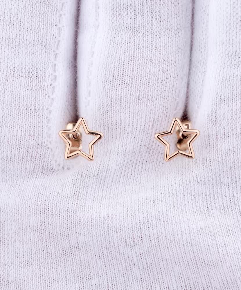 Gold earrings "stars"