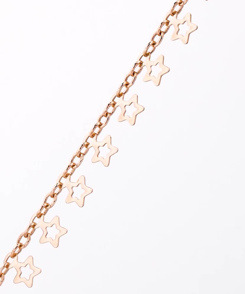 Gold Ankle Bracelet "Stars"