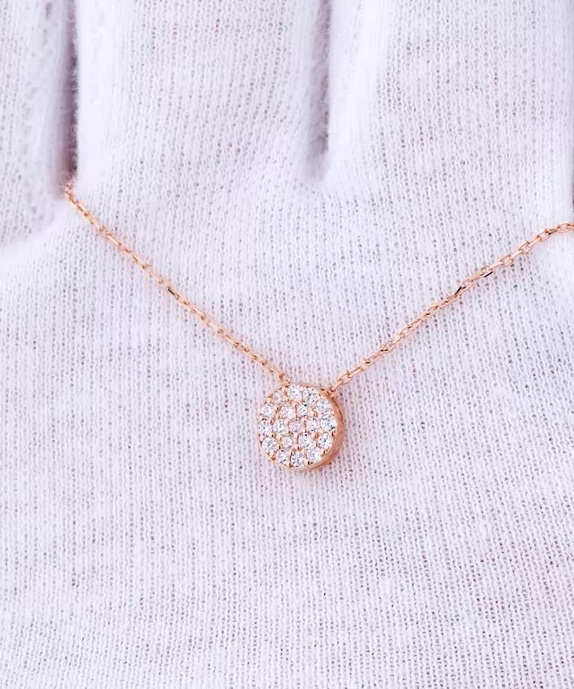 Золотая цепочка с подвеской из циркона