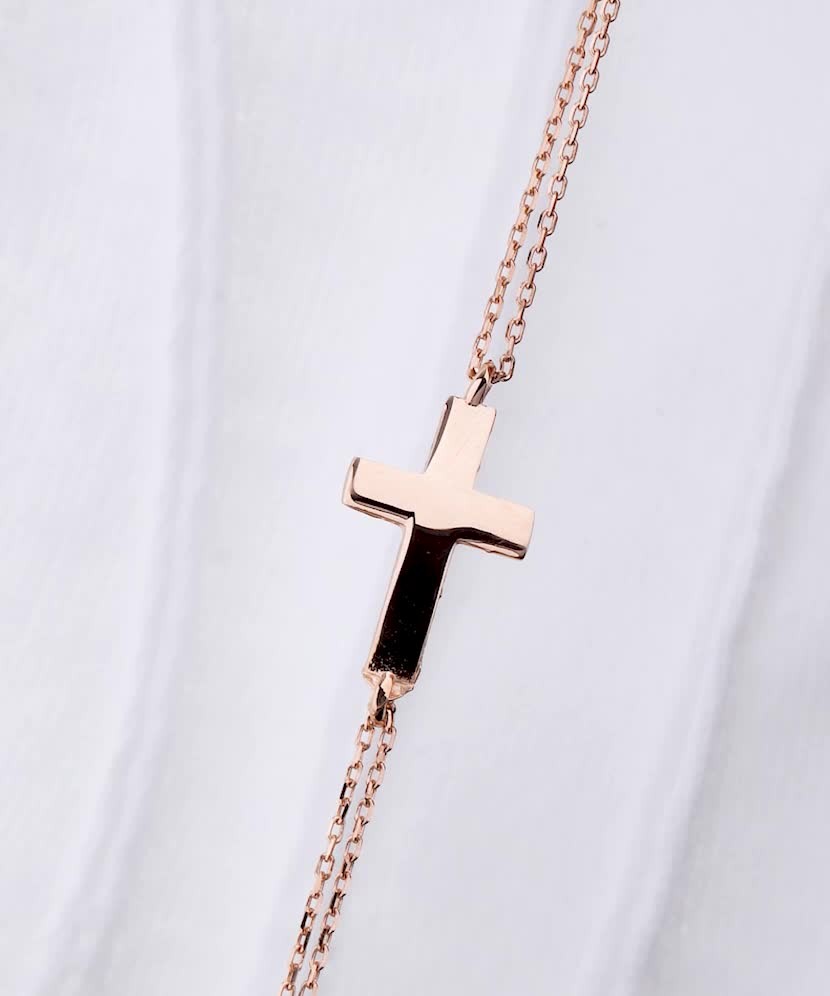 Gold bracelet "Cross"