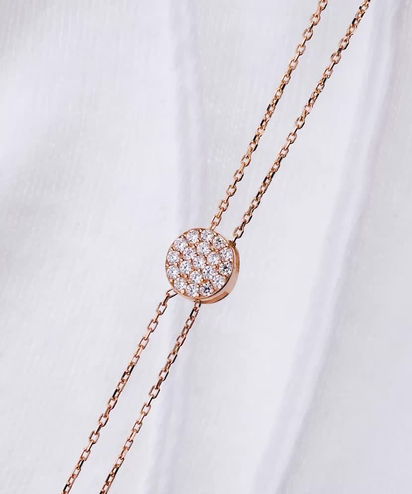 Золотой браслет с цирконом