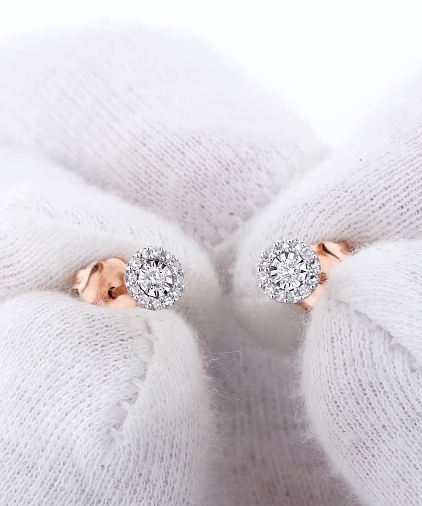 Золотые серьги с бриллиантами Золотые серьги с бриллиантами