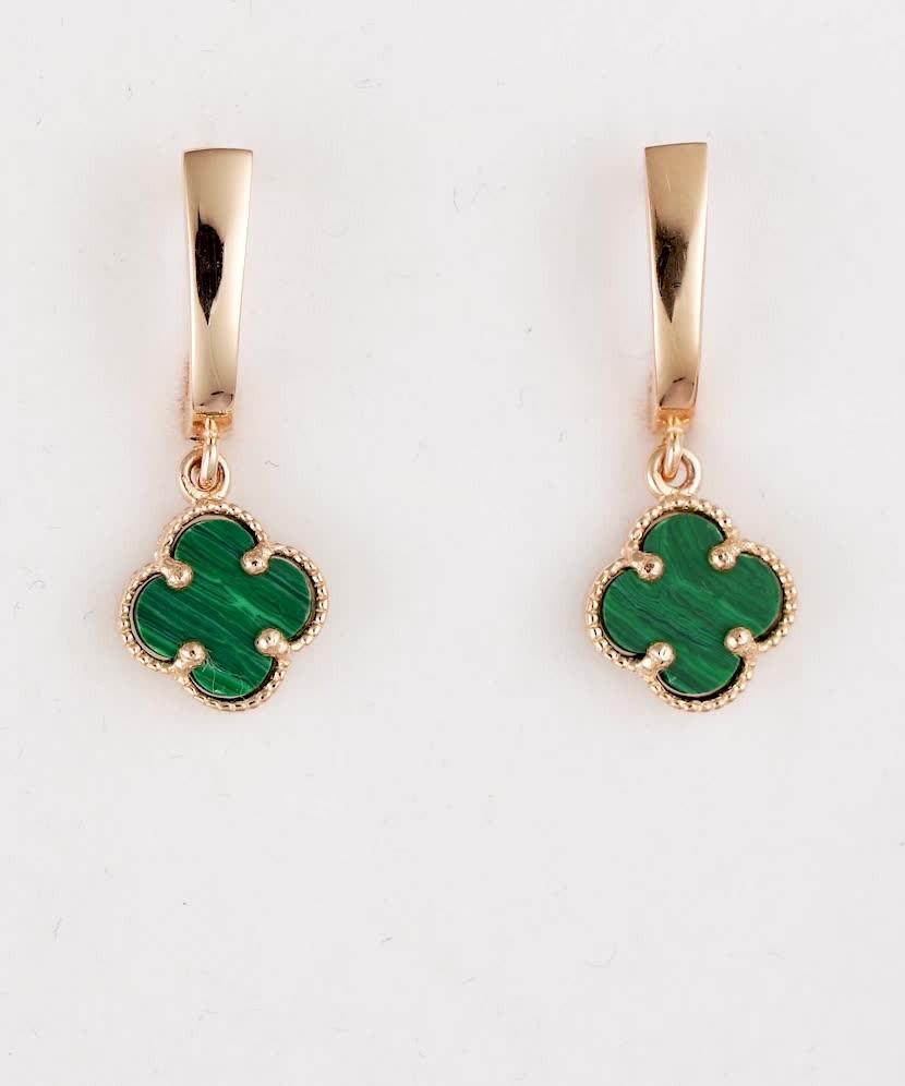 Gold earrings with enamel Gold earrings with enamel