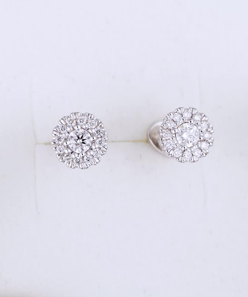 White gold earrings with diamonds