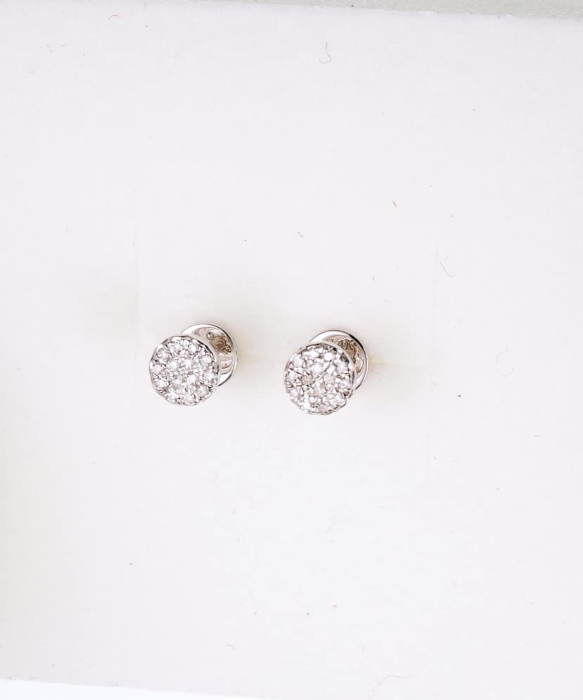 White gold earrings with diamonds