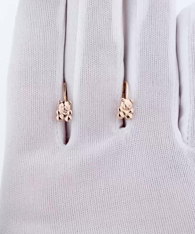 Gold children's earrings
